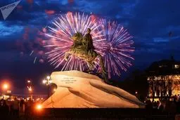 تصاویر/  آتش بازی در آسمان مسکو