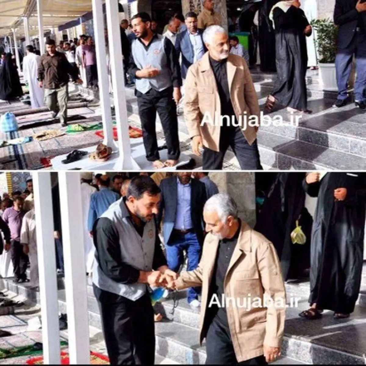 عکس | سردار سلیمانی در حرم امام حسین(ع)