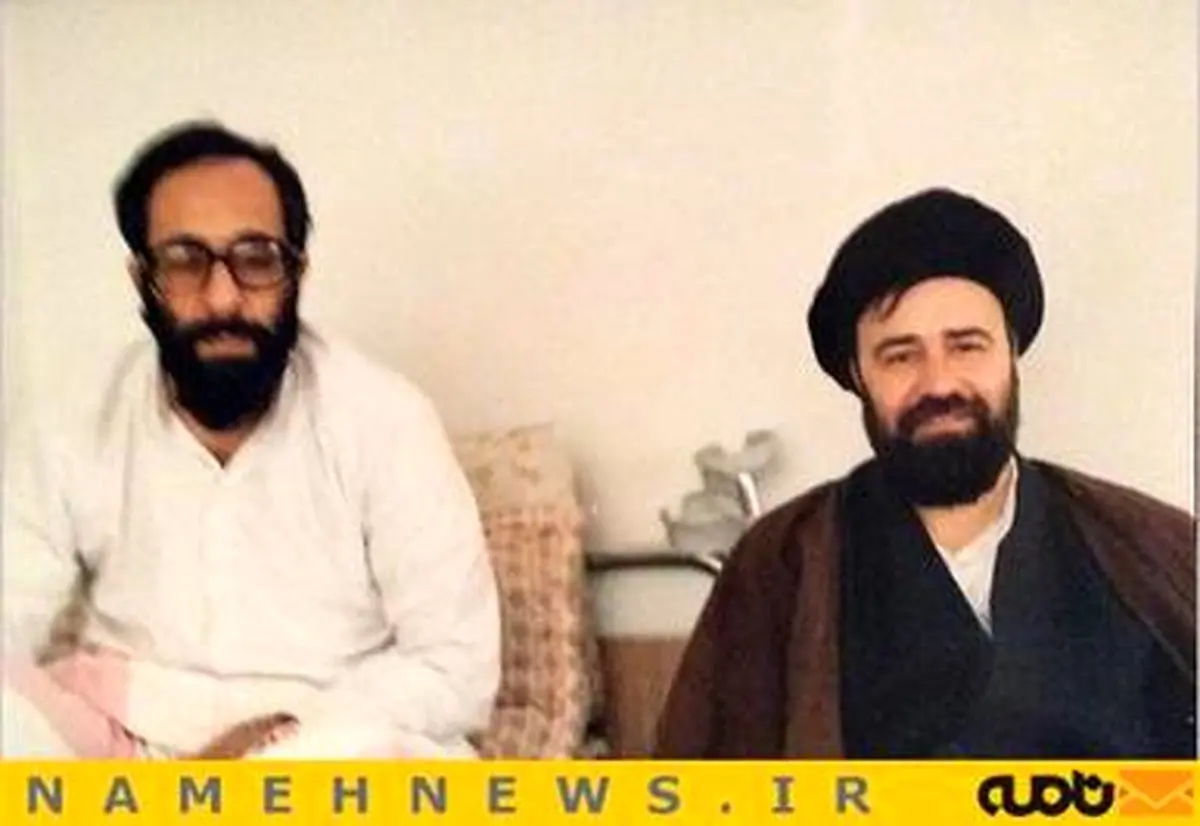 تصویر دیده نشده از عیادت سید احمد خمینی از هادی خامنه‌ای