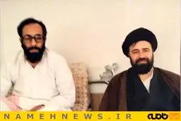 تصویر دیده نشده از عیادت سید احمد خمینی از هادی خامنه‌ای