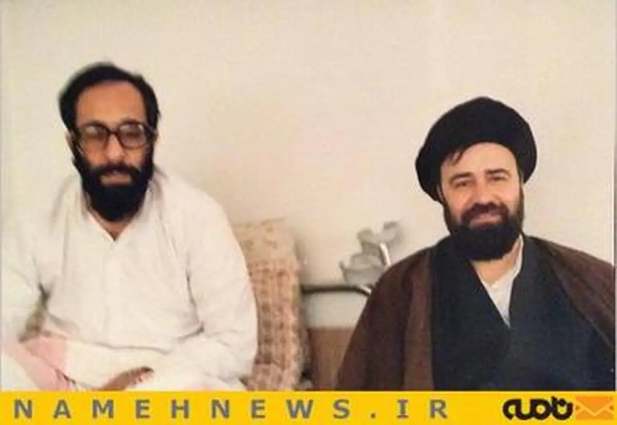 تصویر دیده نشده از عیادت سید احمد خمینی از هادی خامنه‌ای