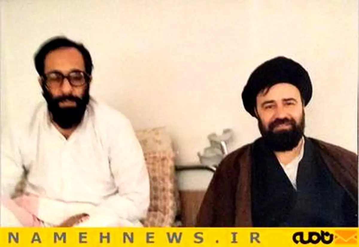 تصویر دیده نشده از عیادت سید احمد خمینی از هادی خامنه‌ای