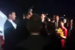 لحظه ورود پزشکیان به چین 