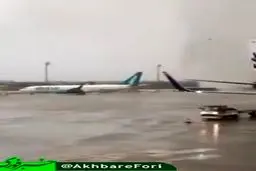 ببینید: طوفان وحشتناک در فرودگاه آنتالیا ترکیه