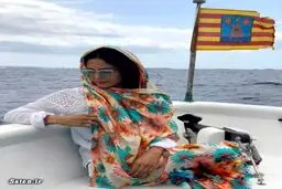 خوشگذرانی الناز شاکردوست وسط اقیانوس / عکس