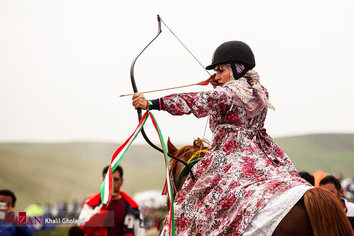 تصاویری از سوارکاری زنان در یک جشنواره ورزشی