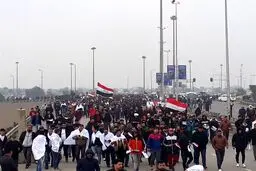 تظاهرات میلیونی ضد آمریکایی در عراق آغاز شد+عکس