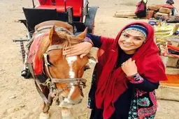 نسرین مقانلو در پوششی متفاوت /عکس