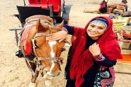 نسرین مقانلو در پوششی متفاوت /عکس