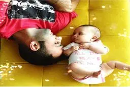 صابر ابر با دختر مهناز افشار /عکس