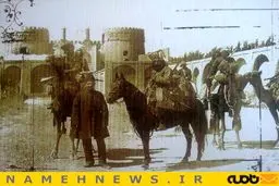 عکس زیرخاکی از دروازه قدیم شهر کرمان / عکس