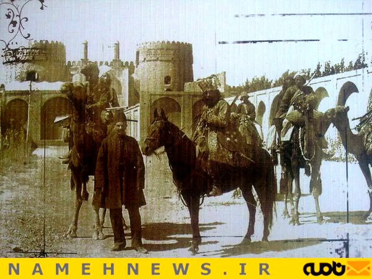عکس زیرخاکی از دروازه قدیم شهر کرمان / عکس
