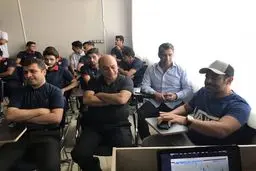 عکسی از حضور سوپراستار سینما در اردوی تیم نساجی