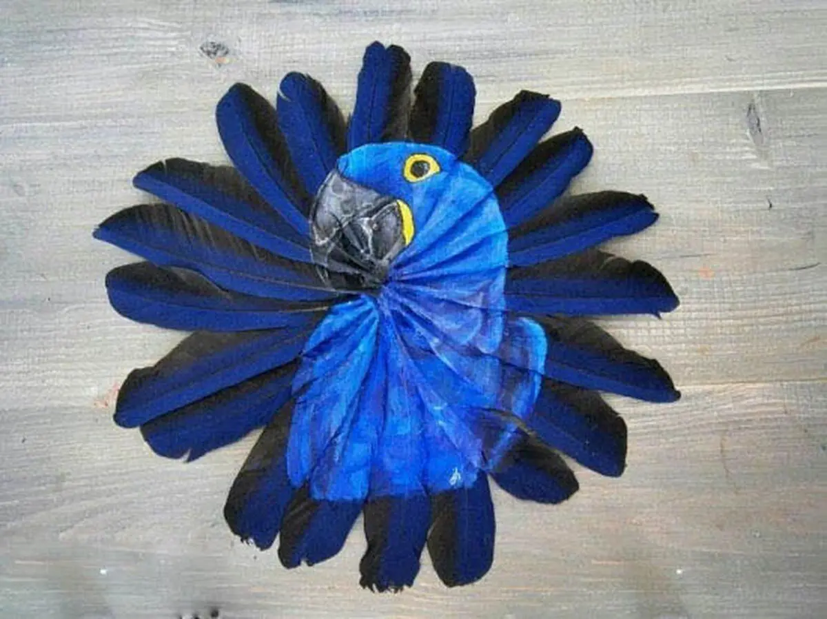نقاشی بر روی پر پرندگان + تصاویر