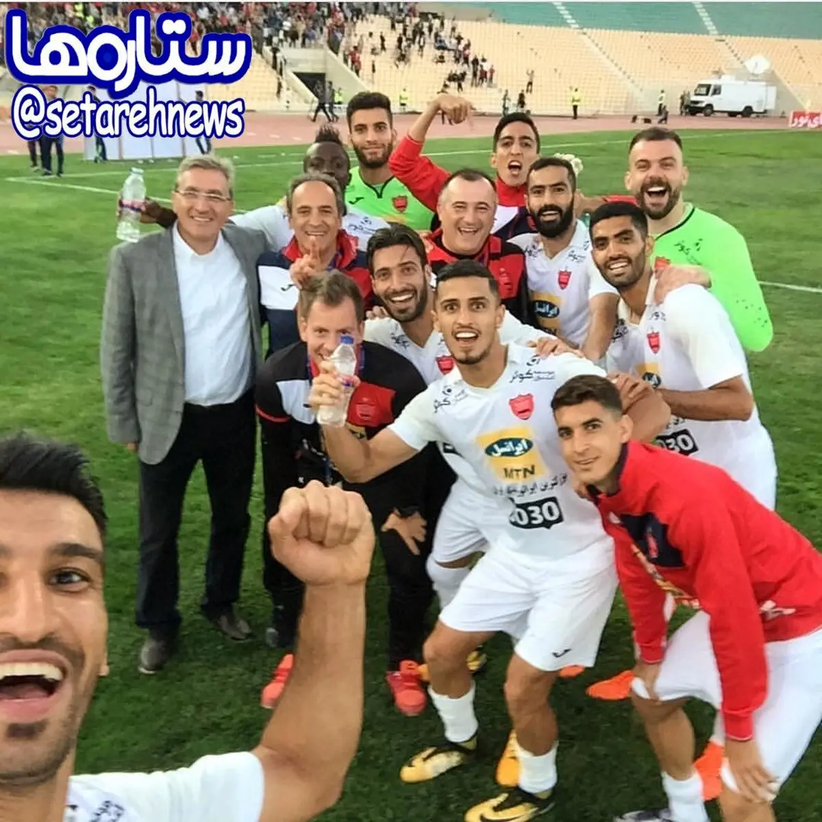 سلفی پرسپولیسی‌ها پس از برتری مقابل سایپا/عکس