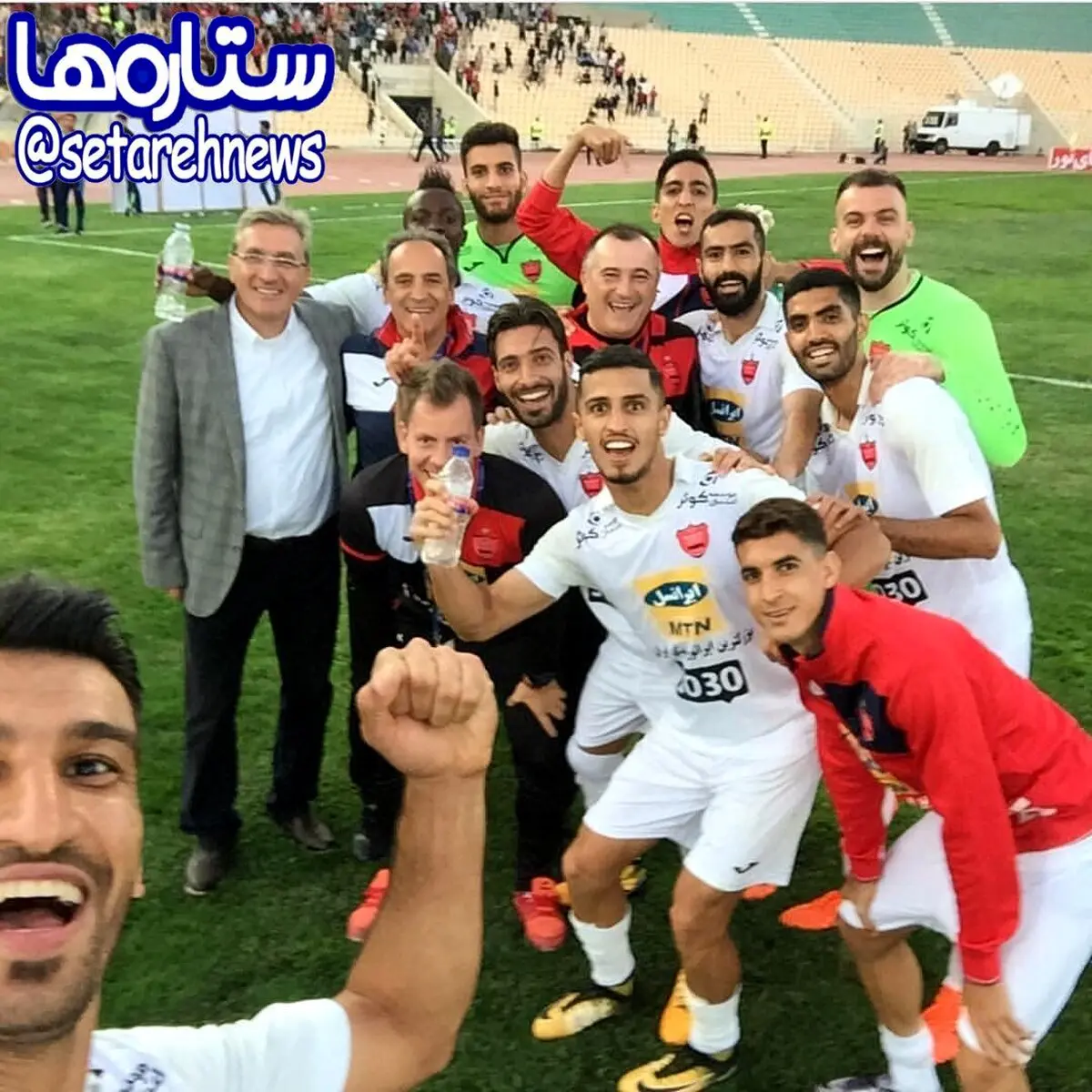 سلفی پرسپولیسی‌ها پس از برتری مقابل سایپا/عکس
