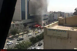 آتش سوزی در پردیس کوروش/عکس