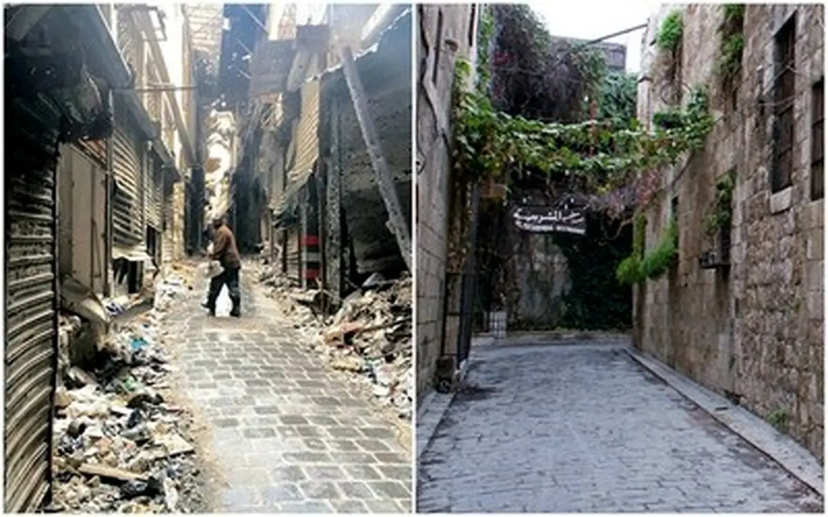 حلب؛ قبل و بعد از جنگ/تصاویر