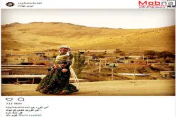 تیپ جالب ریحانه رضی در مهاباد / عکس