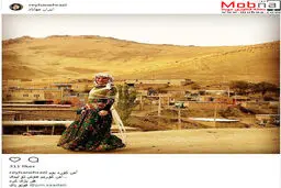 تیپ جالب ریحانه رضی در مهاباد / عکس