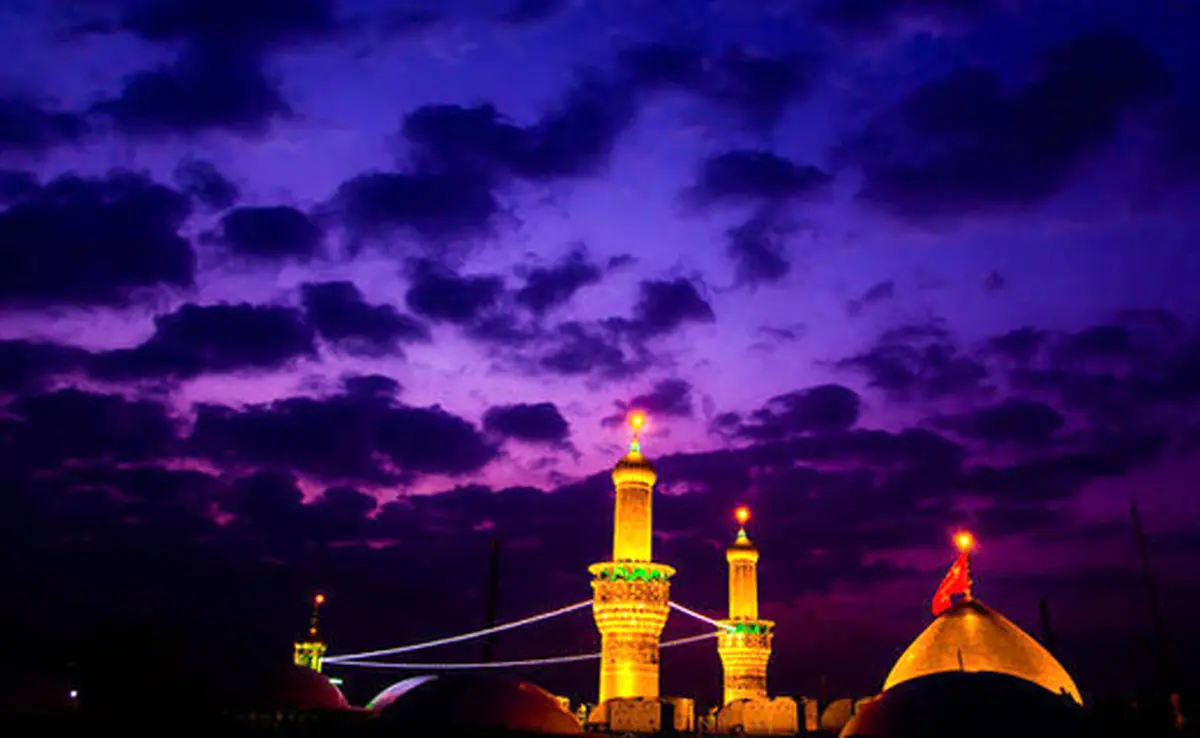 عکس / آسمان و گنبد زیبای حرم سیدالشهدا (ع)