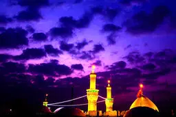 عکس / آسمان و گنبد زیبای حرم سیدالشهدا (ع)