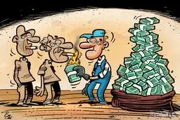 کاریکاتور/ ایرانی‌ها اینطوری روزی یک میلیارد تومان دود می‌کنند!