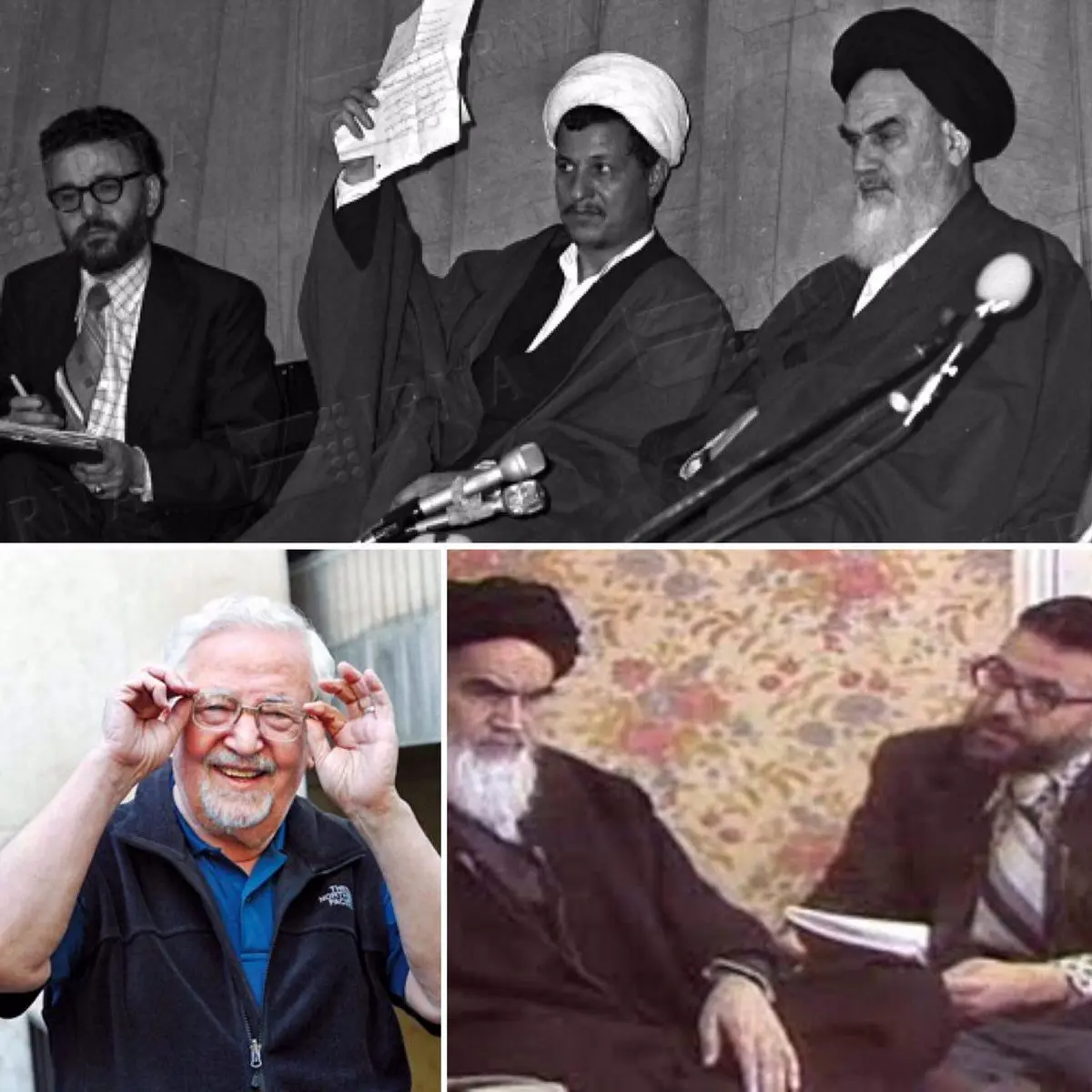 عکس زیرخاکی از آیت الله هاشمی و ابراهیم یزدی