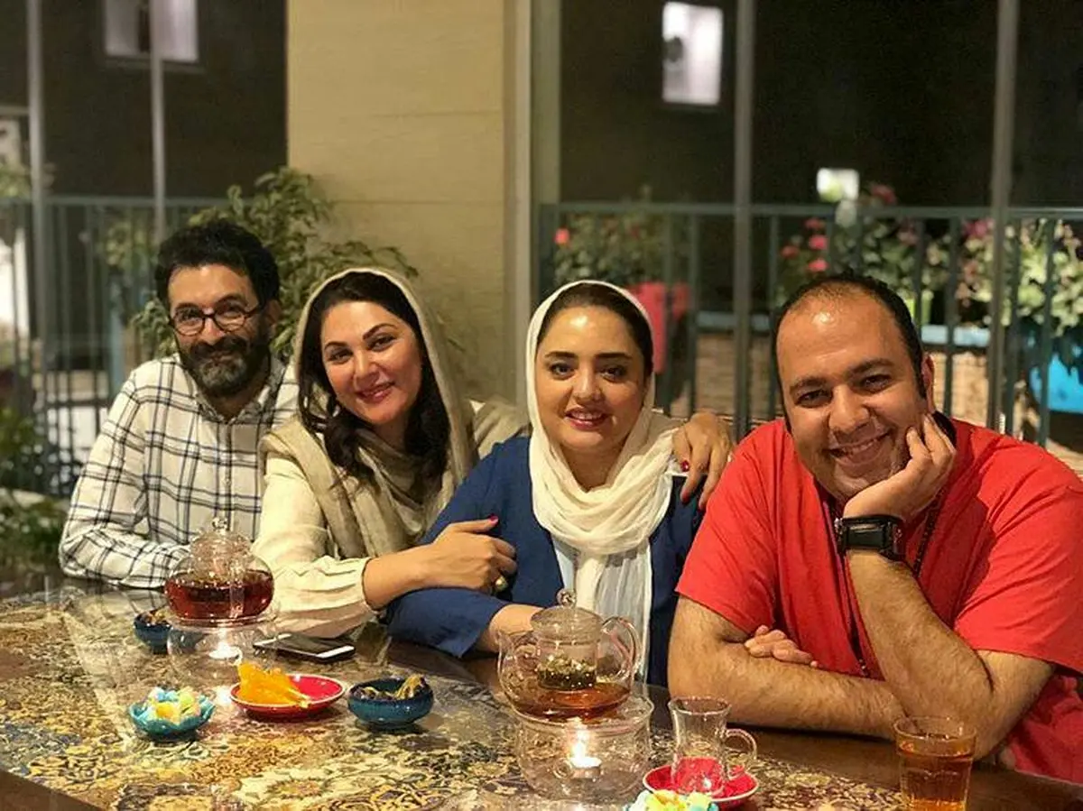 دورهمی دو خانواده هنرمند به روایت تصویر