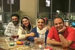 دورهمی دو خانواده هنرمند به روایت تصویر