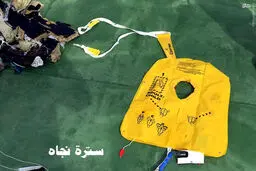 قطعات هواپیمای مصری پیدا شد/ تصاویر