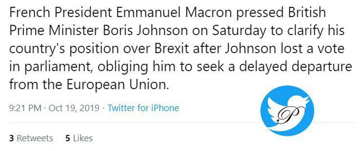 فشار مکرون به نخست وزیر انگلیس