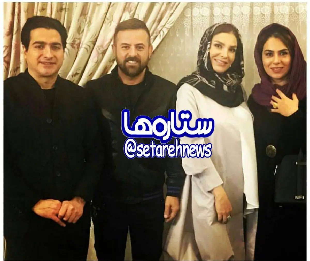 تصویری از هومن سیدی و همسرش در کنار همایون شجریان