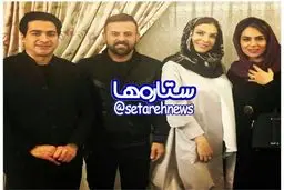 تصویری از هومن سیدی و همسرش در کنار همایون شجریان