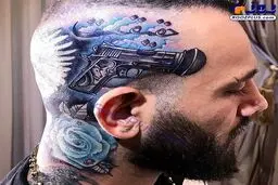 امير تتلو به سيم آخر زد و تمام سرش را خالكوبی كرد/ عکس