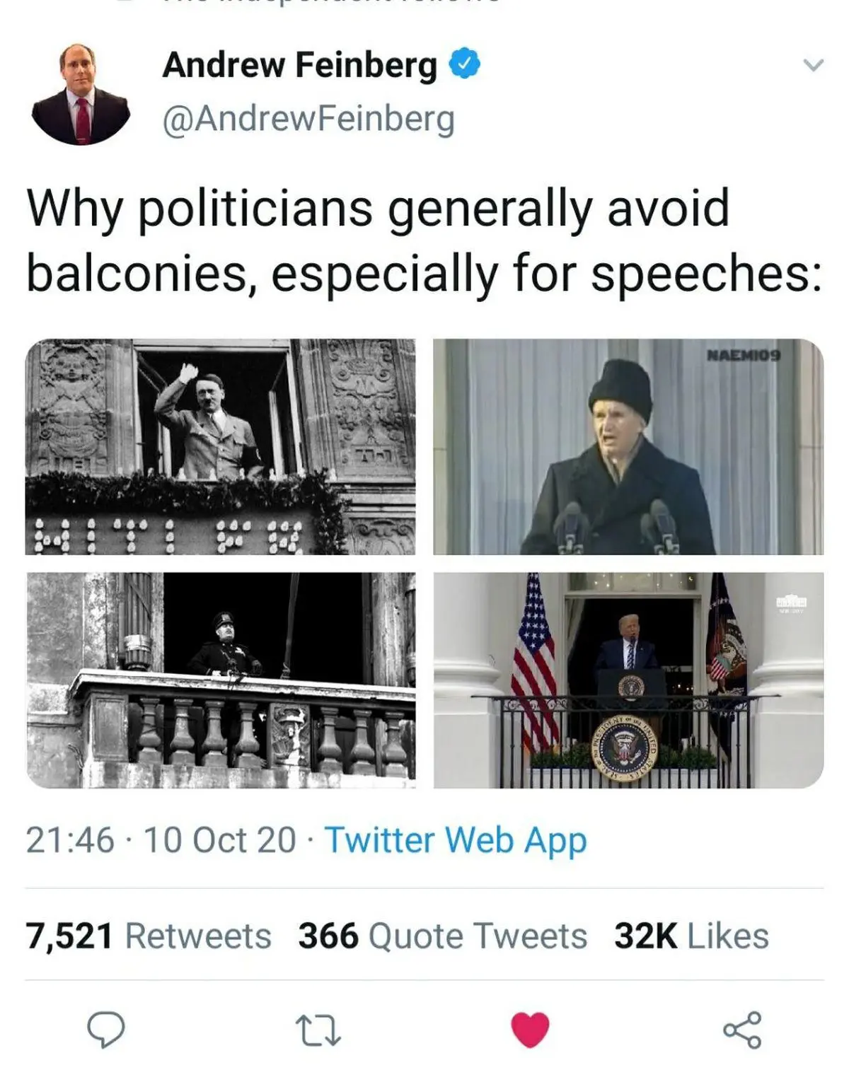 بالکن دردسرساز؛ بهانه جالب مخالفان برای حمله به ترامپ/ ماجرای صندلی ترامپ، صدام و قذافی چیست؟