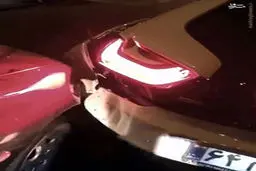 تصادف شدید BMW میلیاردی در تهران/عکس