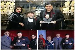 سالار عقیلی در کنار همسر و فرزندش/عکس