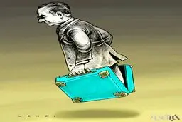 کاریکاتور/ فرار شاه!