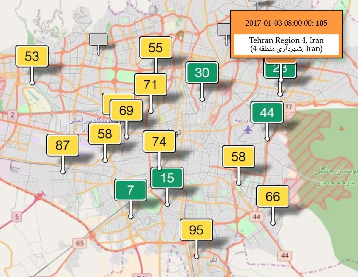 صبح ۱۴ دی ۹۵؛ در این هوا نفس بکشید