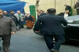 آیت الله هاشمی در مراسم ختم آیت الله موسوی اردبیلی/عکس