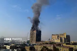 آتش‌سوزی گسترده در ساختمان پلاسکو در تهران/ تصاویر