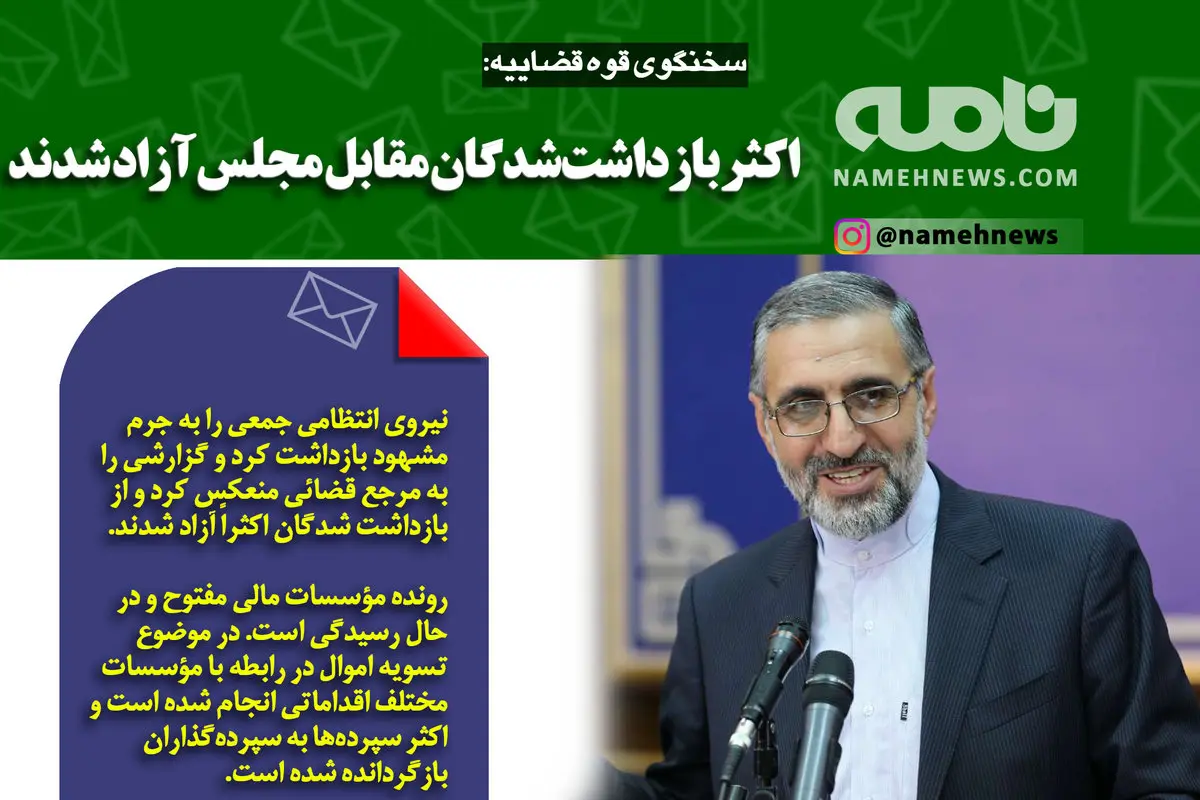 فوتوتیتر/ سخنگوی قوه قضاییه: اکثر بازداشت‌شدگان مقابل مجلس آزاد شدند