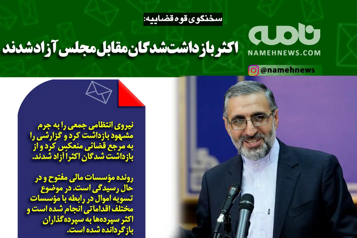فوتوتیتر/ سخنگوی قوه قضاییه: اکثر بازداشت‌شدگان مقابل مجلس آزاد شدند