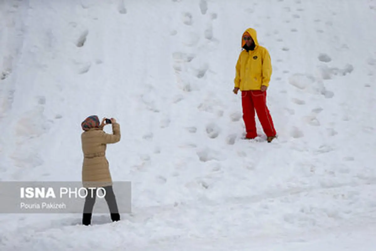 یک روز برفی در دامنه الوند/ تصاویر