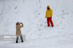 یک روز برفی در دامنه الوند/ تصاویر
