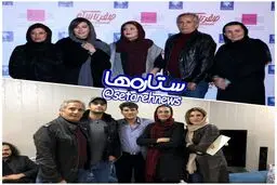 مجید مظفری، طناز طباطبایی و حامد کمیلی در کنار خواهران منصوریان/عکس