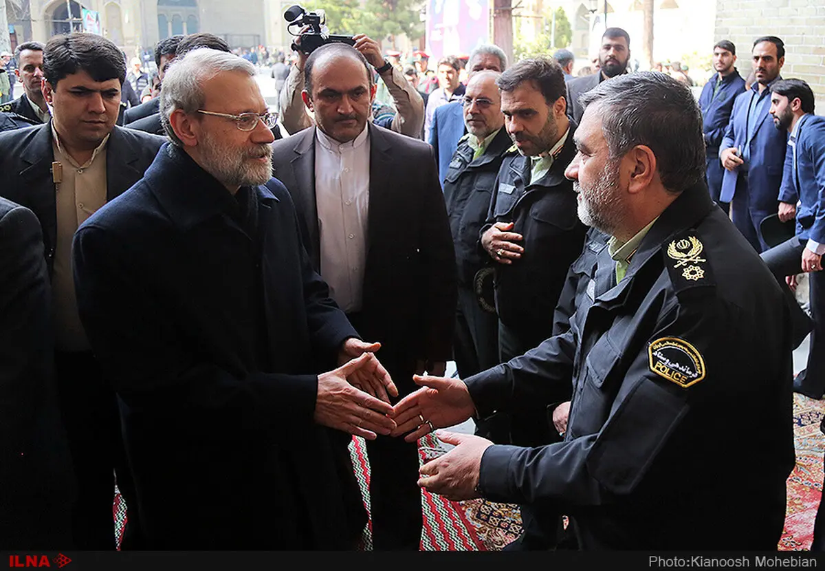 لاریجانی، مطهری، سعید جلیلی و مقامات نظامی در مراسم شهدای حوادث خیابان پاسداران/تصاویر