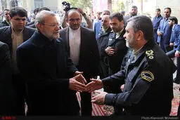 لاریجانی، مطهری، سعید جلیلی و مقامات نظامی در مراسم شهدای حوادث خیابان پاسداران/تصاویر