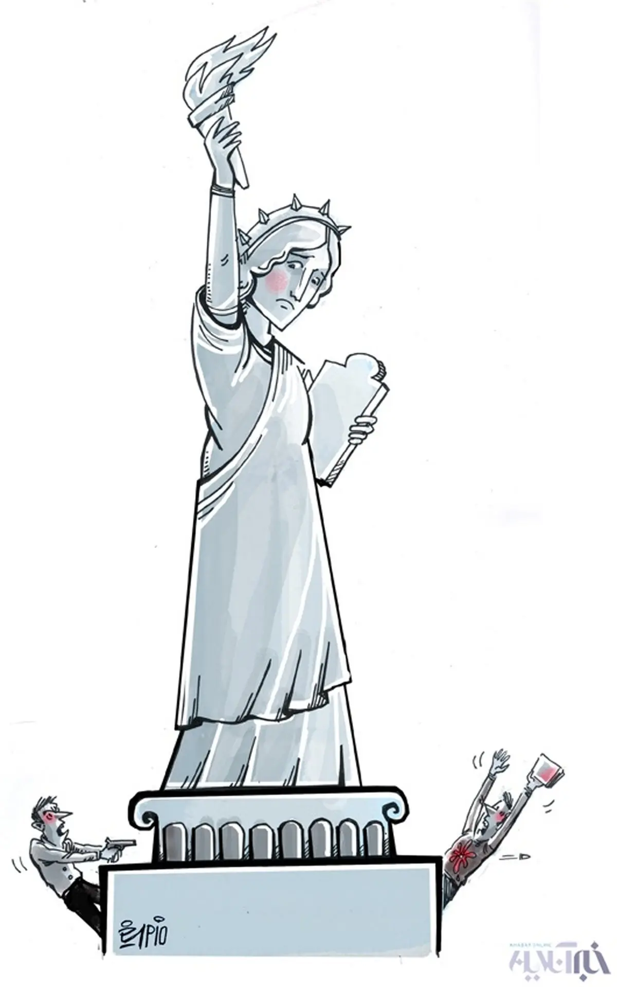 کاریکاتور/ هفت تیر کشی در دانشگاه!